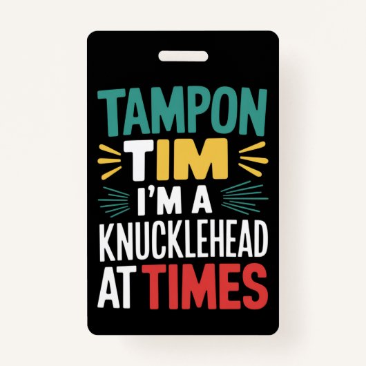 Ik ben een domkop op Times Tim Walz Debat 2024 Badge (Voorkant)