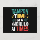 Ik ben een domkop op Times Tim Walz Debat 2024 Briefkaart (Voorkant)