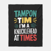 Ik ben een domkop op Times Tim Walz Debat 2024 Fleece Deken (Voorkant)