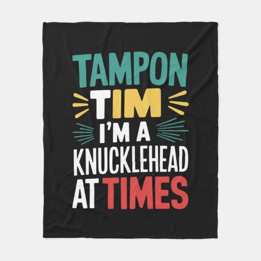 Ik ben een domkop op Times Tim Walz Debat 2024 Fleece Deken (Voorkant)