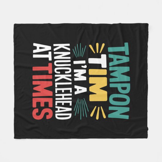 Ik ben een domkop op Times Tim Walz Debat 2024 Fleece Deken (Voorkant (Horizontaal))