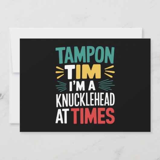 Ik ben een domkop op Times Tim Walz Debat 2024 Kaart (Voorkant)