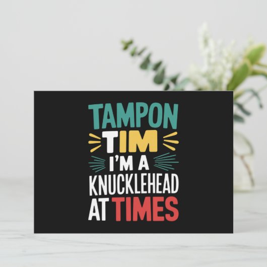 Ik ben een domkop op Times Tim Walz Debat 2024 Kaart (Staand voorkant)