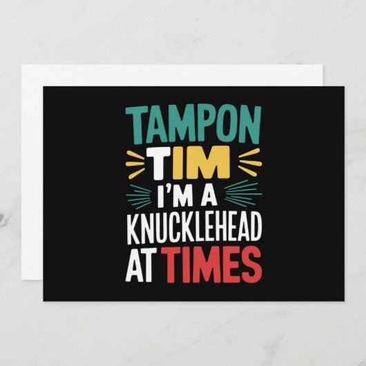 Ik ben een domkop op Times Tim Walz Debat 2024 Kaart (Voorkant / Achterkant)