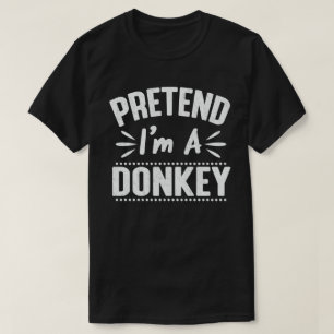  Ik ben een Donkey Easy Lazy Halloween Costume  T-shirt