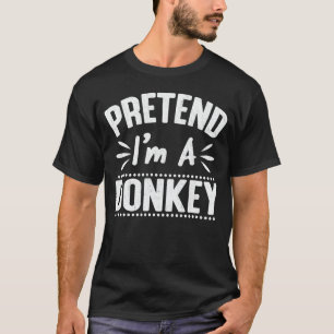  Ik ben een Donkey Easy Lazy Halloween Costume  T-shirt