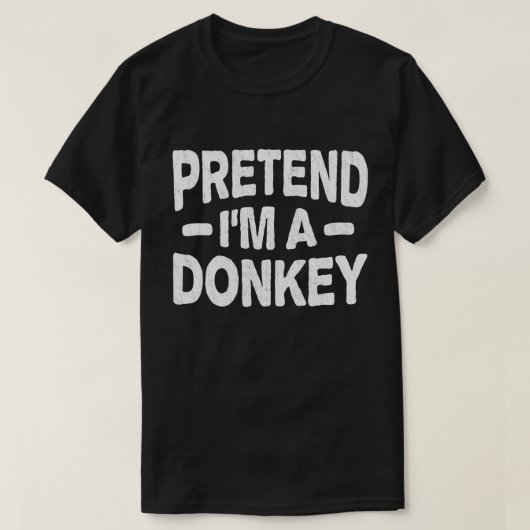 Ik ben een Donkey Easy Lazy Halloween Costume T-shirt (Design voorkant)