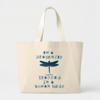 Ik ben een Dragonfly Grote Tote Bag