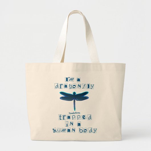 Ik ben een Dragonfly Grote Tote Bag (Voorkant)