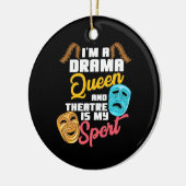 Ik ben een drama koningin keramisch ornament (Links)