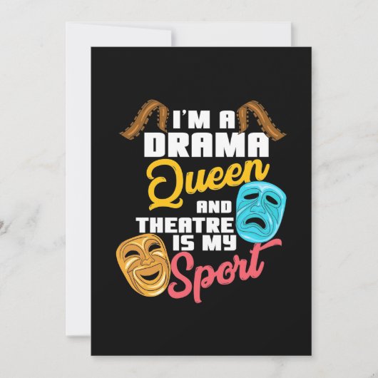 Ik ben een drama koningin save the date (Voorkant)