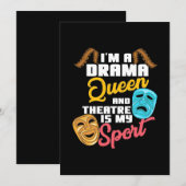 Ik ben een drama koningin save the date (Voorkant / Achterkant)
