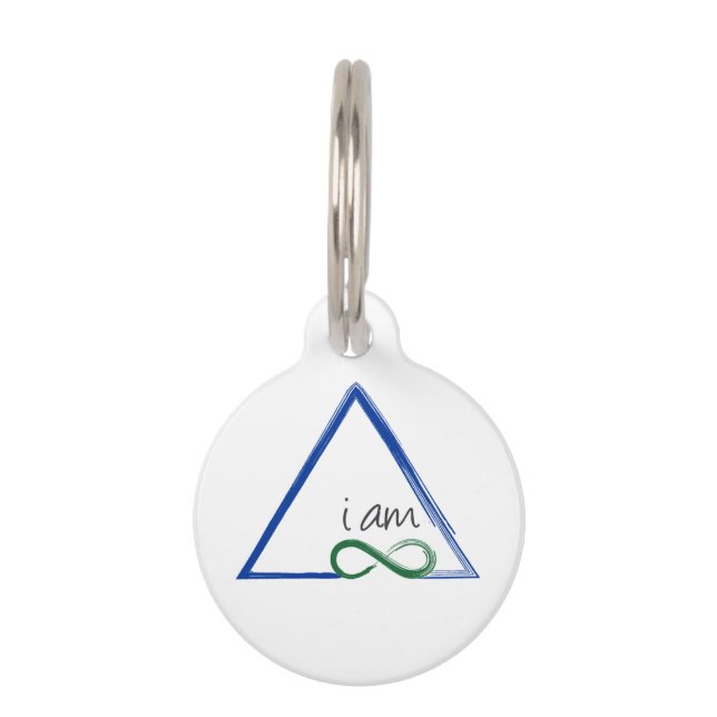 Ik ben een driehoekshond Label Huisdierpenning (Voorkant)