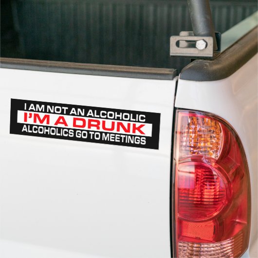 Ik ben een Drink Bumpersticker (Op Truck)