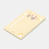 Ik ben een drukke bijenmochi om lijstje geel te do post-it® notes (Schuin)