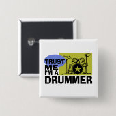 Ik ben een drummer Button (Voorkant /achterkant)