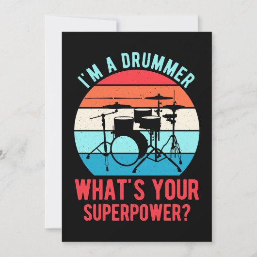 Ik Ben Een Drummer Wat Is Jouw Superkracht Kaart (Voorkant)