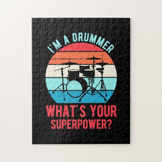Ik ben een drummer wat je Superpower is Legpuzzel (Verticaal)