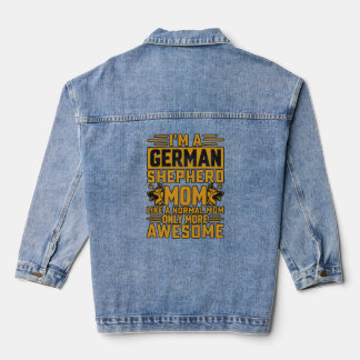 Ik ben een Duitse Herder Moeder Hond Gezegde Denim Jacket