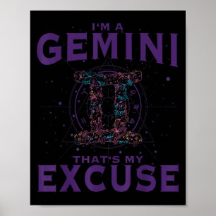 Ik ben een Duitse Zodiac Teken Grafische Kunst Twi Poster