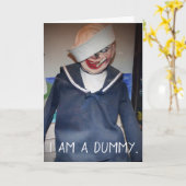 Ik ben een Dummy & je houdt de snaren gepersonalis Kaart (Gele Bloem)