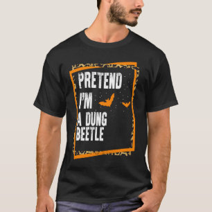 Ik ben een Dung Beetle Easy Lazy Halloween Cost T-shirt