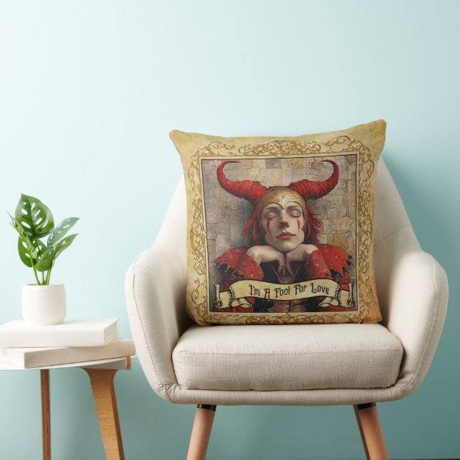 Ik ben een dwaas voor de liefde! kussen (Stoel)