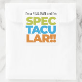 Ik ben een echt Man en ik ben echt geweldig! Vierkante Sticker (Tas)