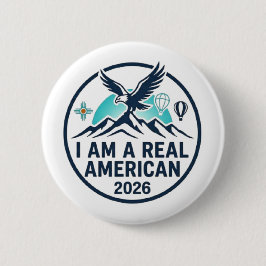 ik ben een echte amerikaan knopen einde patches ronde button 5,7 cm