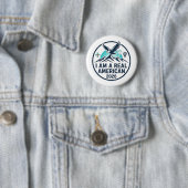 ik ben een echte amerikaan knopen einde patches ronde button 5,7 cm (In situ)