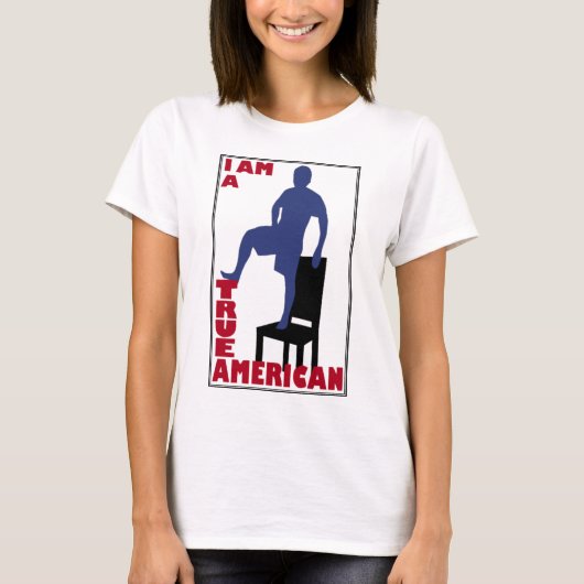 Ik ben een echte Amerikaan T-shirt (Voorkant)