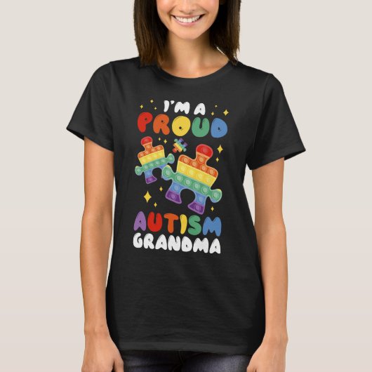 Ik ben een echte autisme oma t-shirt (Voorkant)