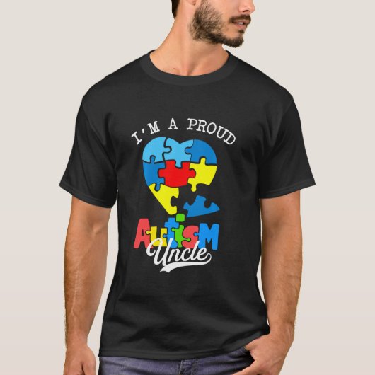 Ik ben een echte autisme oom die autistist is t-shirt (Voorkant)