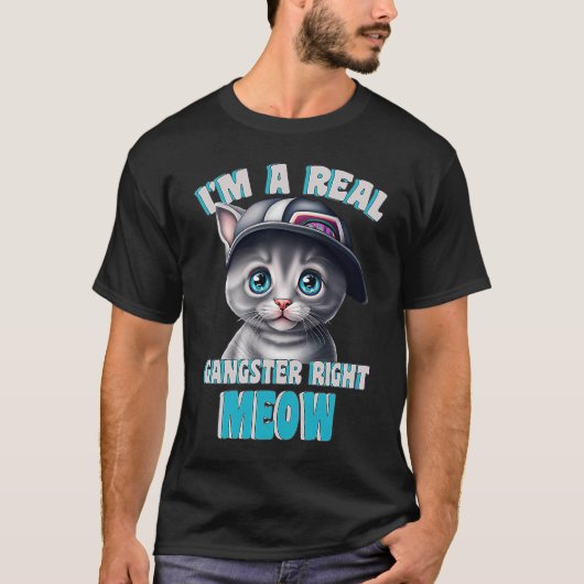 Ik ben een echte gister, Meow Cute Kitten T-shirt (Voorkant)