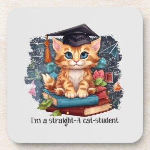 Ik ben een echte kattenstudent bier onderzetter