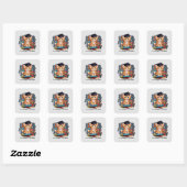 Ik ben een echte kattenstudent vierkante sticker (Vel)