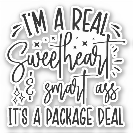 Ik ben een echte lieverd sticker (Voorkant)