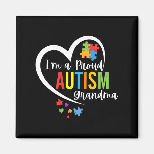 Ik ben een echte oma Love Heart Autism Awareness P Magneet