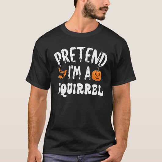 Ik ben een eekhoorn Halloween Costume Mannen Vrouw T-shirt (Voorkant)