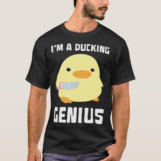 Ik ben een eend met een mes t-shirt (Voorkant)