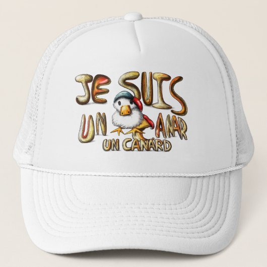 ik ben een eend trucker pet (Voorkant)