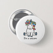 Ik ben een eenhoorn! ronde button 5,7 cm (Voorkant /achterkant)
