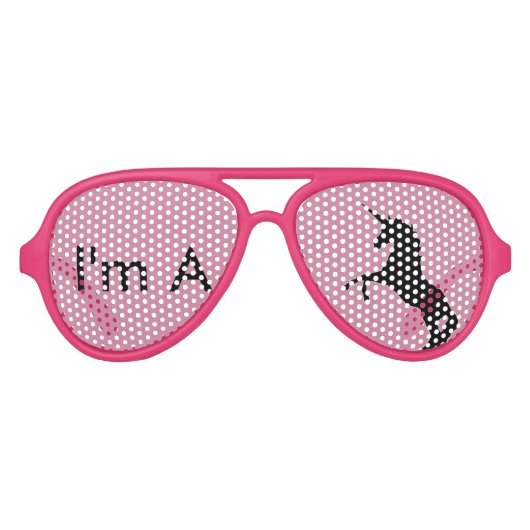 Ik ben een eenhoornbril aviator zonnebril (Voorkant)