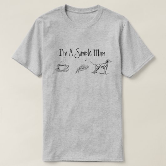 Ik ben een eenvoudig Man T-shirt (Design voorkant)