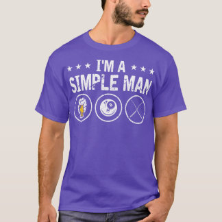 Ik ben een eenvoudige man 8 Ball Pool keu biljart  T-shirt