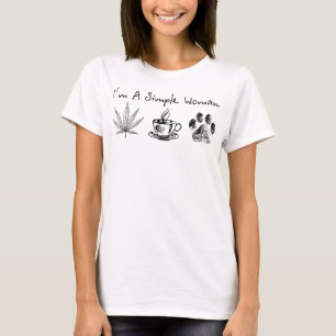 Ik ben een eenvoudige vrouwelijke koffiehond. t-shirt