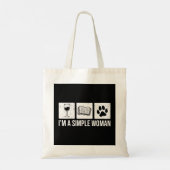 Ik ben een eenvoudige wijnbank en honden, leest Lo Tote Bag (Achterkant)