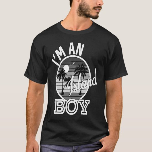 Ik ben een eilandjongen Rap Song Lyrics T-shirt (Voorkant)