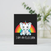 Ik ben een Elecorn briefkaart (Staand voorkant)