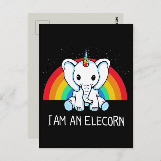 Ik ben een Elecorn briefkaart (Voorkant / Achterkant)